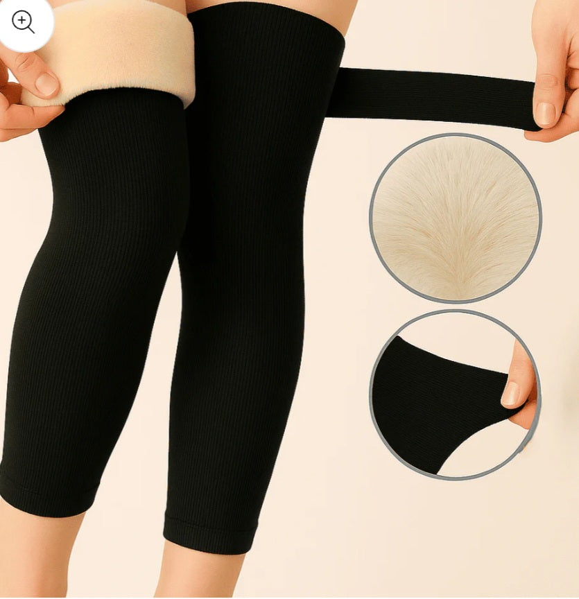 Woolen Knee Pads with straps for Men & Women | Compression Support for Pain Relief, Arthritis, Sports & Workout