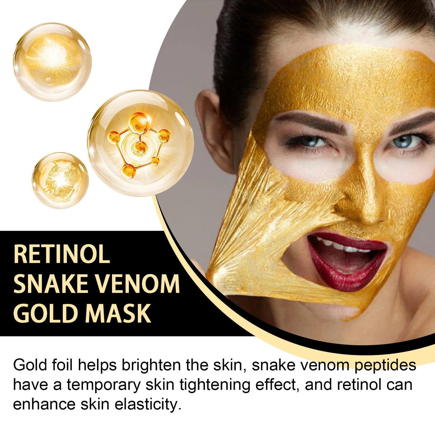 Gold Retinol Snake Venom Peel Off Mask